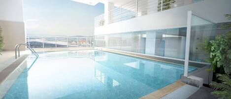 Indoor pool, outdoor pool