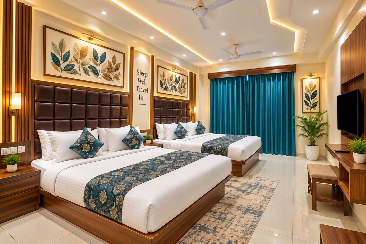 Deluxe Quadruple Room | In-room safe, desk, free WiFi