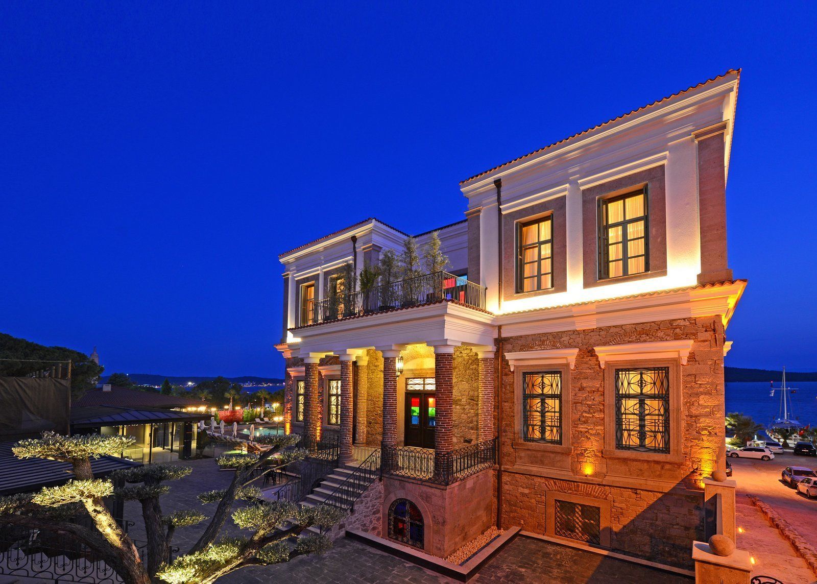 front of property – evening/night