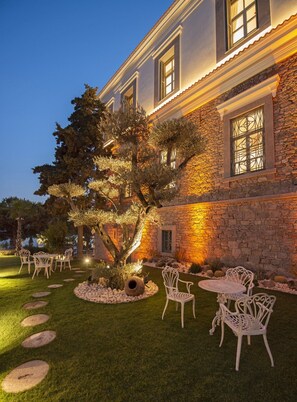 Outdoor banquet area