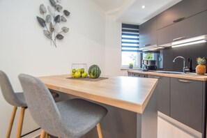 Exclusive-Apartment (1) | Eigene Küche | Großer Kühlschrank, Mikrowelle, Ofen, Herdplatte