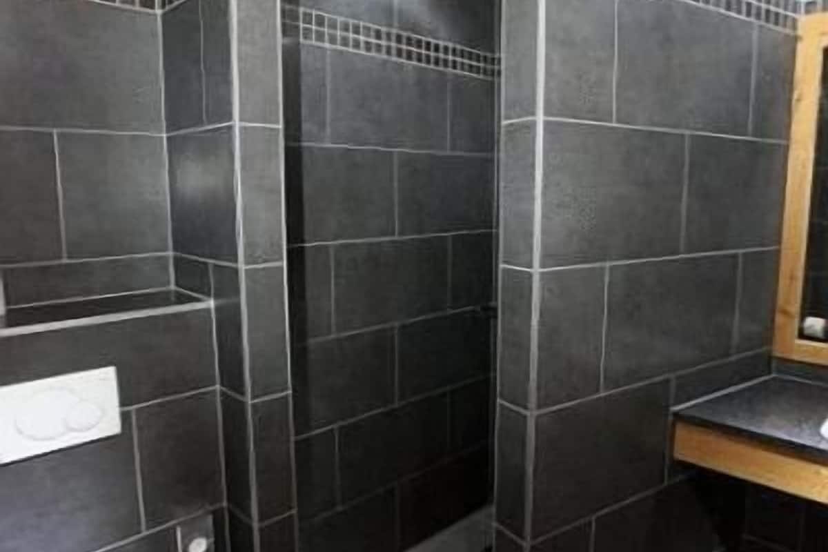 shower, hair dryer, bathrobes, slippers