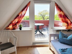 Enkelrum - balkong | 1 sovrum, gratis wi-fi och sängkläder