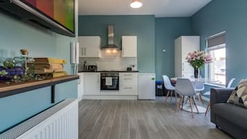 Penthouse Apartment | Living area | Smart TV, video game console, Netflix