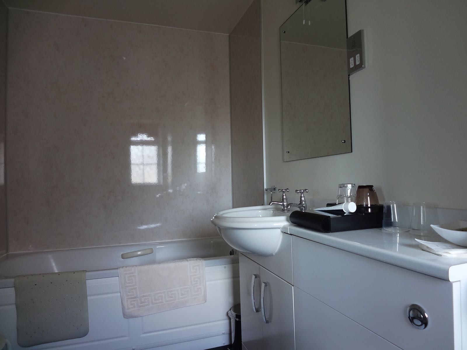 Free toiletries, hair dryer, towels