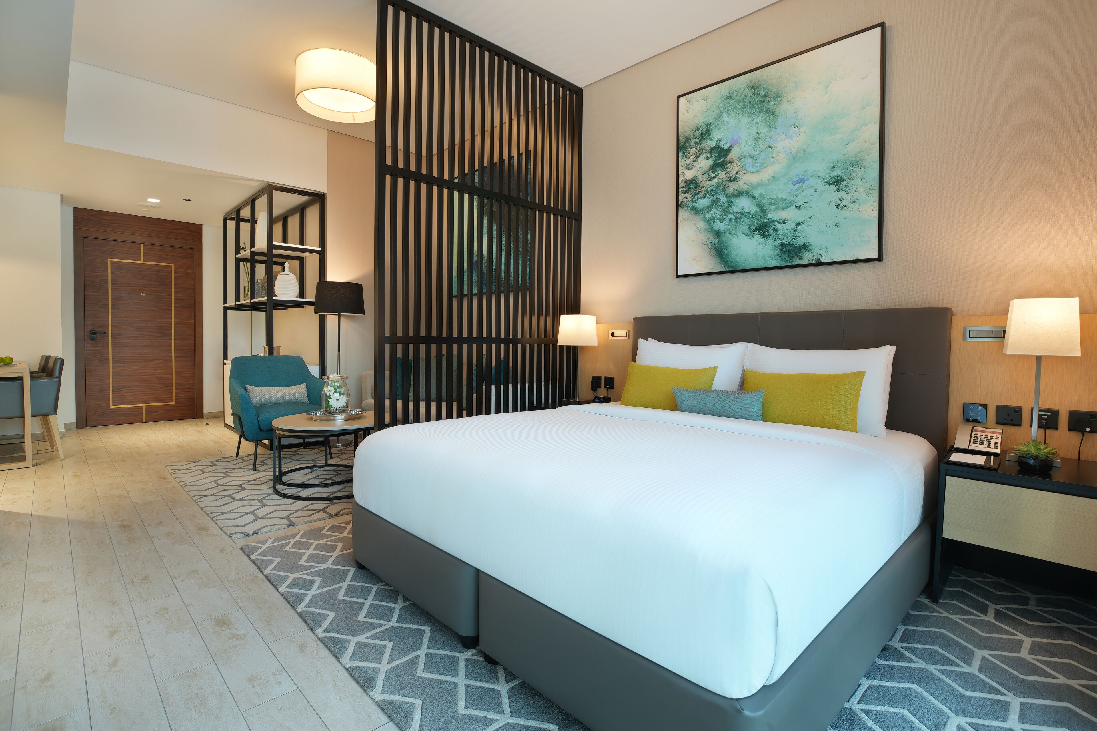 superior studio | living area | 43-inch flat-screen tv with satellite channels