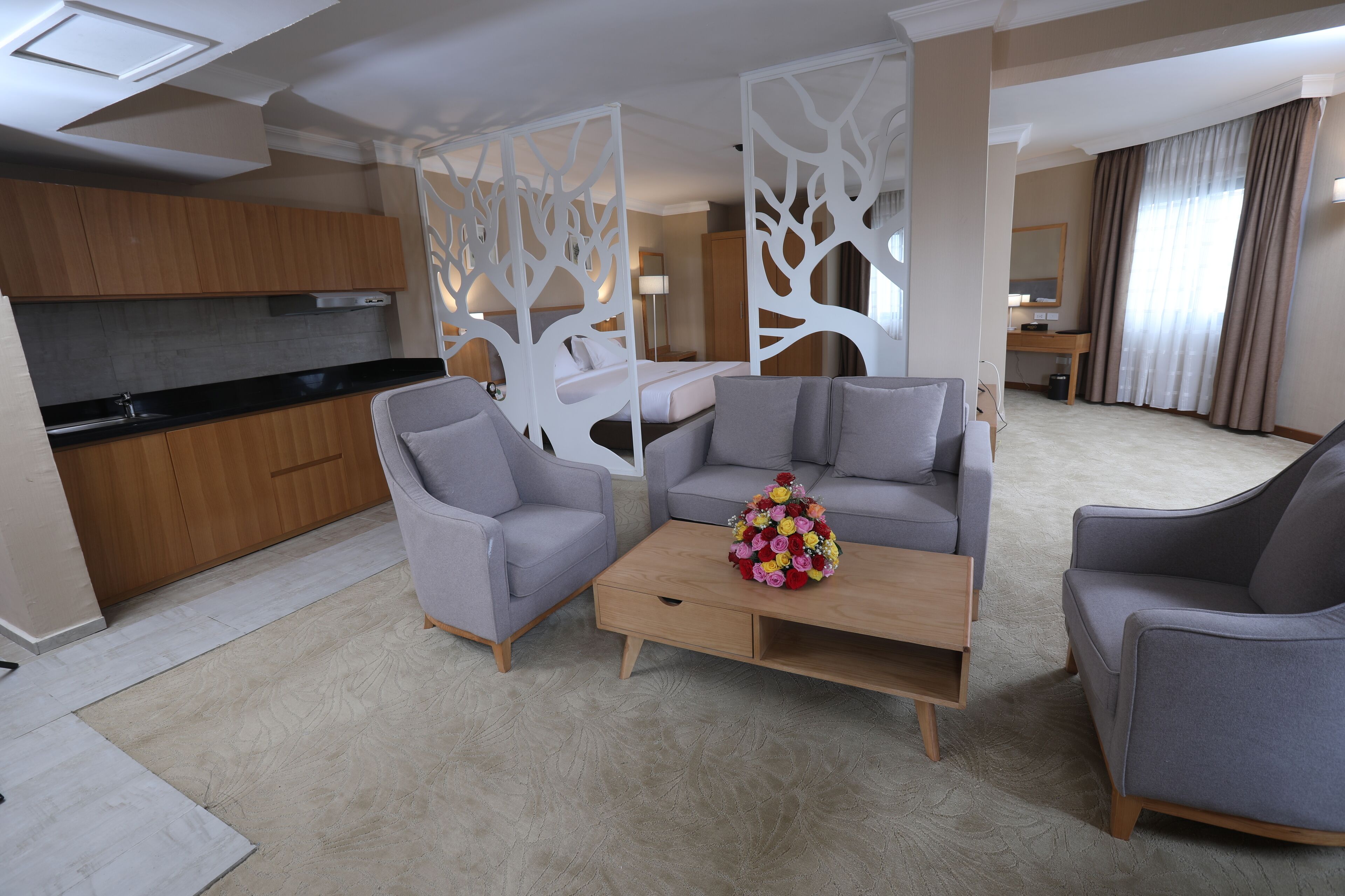 mado suite | private kitchen | fridge, coffee/tea maker, electric kettle