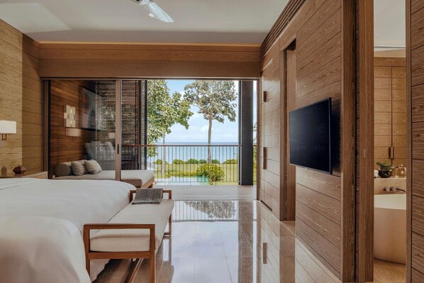 Draps italiens Frette, literie de qualité supérieure, minibar