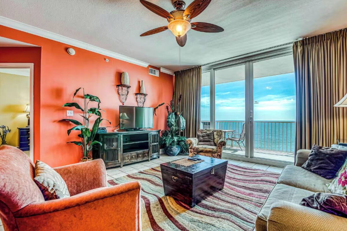 Appart'hôtel Exclusif, 2 chambres, cuisine, vue plage | Salle de séjour