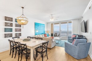Family Condo, 3 Bedrooms, Balcony, Beach View | In-room dining - San Carlos Condos (Gulf Shores)