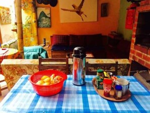 Free daily self-service breakfast