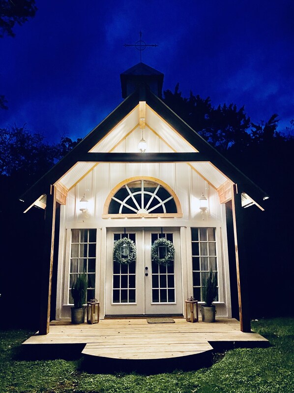 Outdoor wedding area