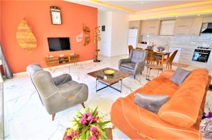 Villa, 2 chambres, vue sur la vallée | Aire de séjour
