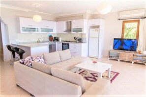 Villa, 3 Bedrooms | Living area | Flat-screen TV - Villa Asteria (Kas)