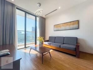 Appartement Luxe, 3 chambres, dans la tour | Coin séjour