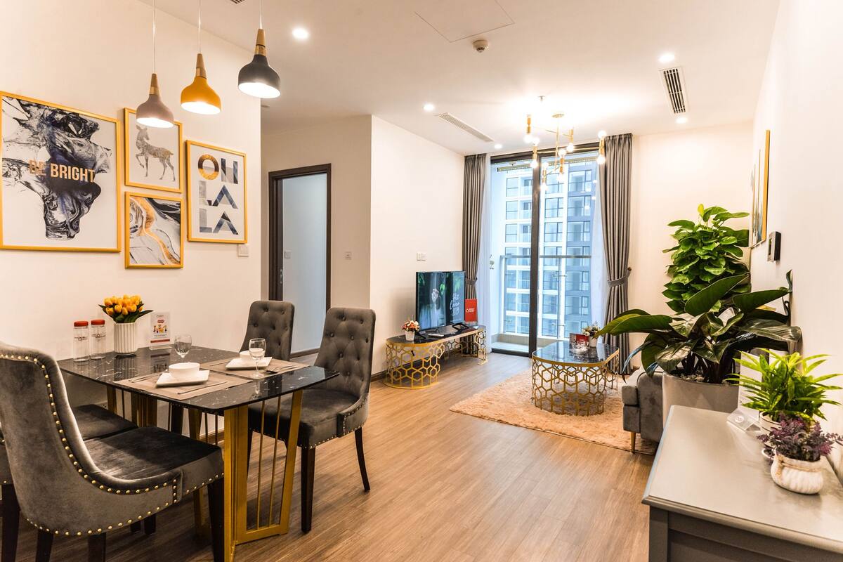 Luxury Apartment, 1 Bedroom, City View, Tower | Living area | 55-inch Smart TV with digital channels, TV
