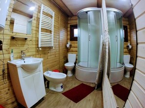 Shower, hydromassage showerhead, hair dryer, bidet