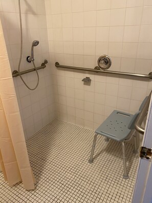 Combined shower/bathtub, towels, soap, shampoo - Dunes Inn (Alamosa)