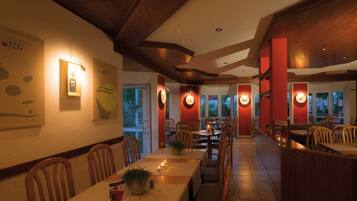 Lunch and dinner served, local cuisine