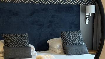 Individually decorated, individually furnished, desk, iron/ironing board