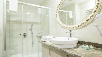 Free toiletries, hair dryer, slippers, towels