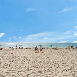 Na praia
