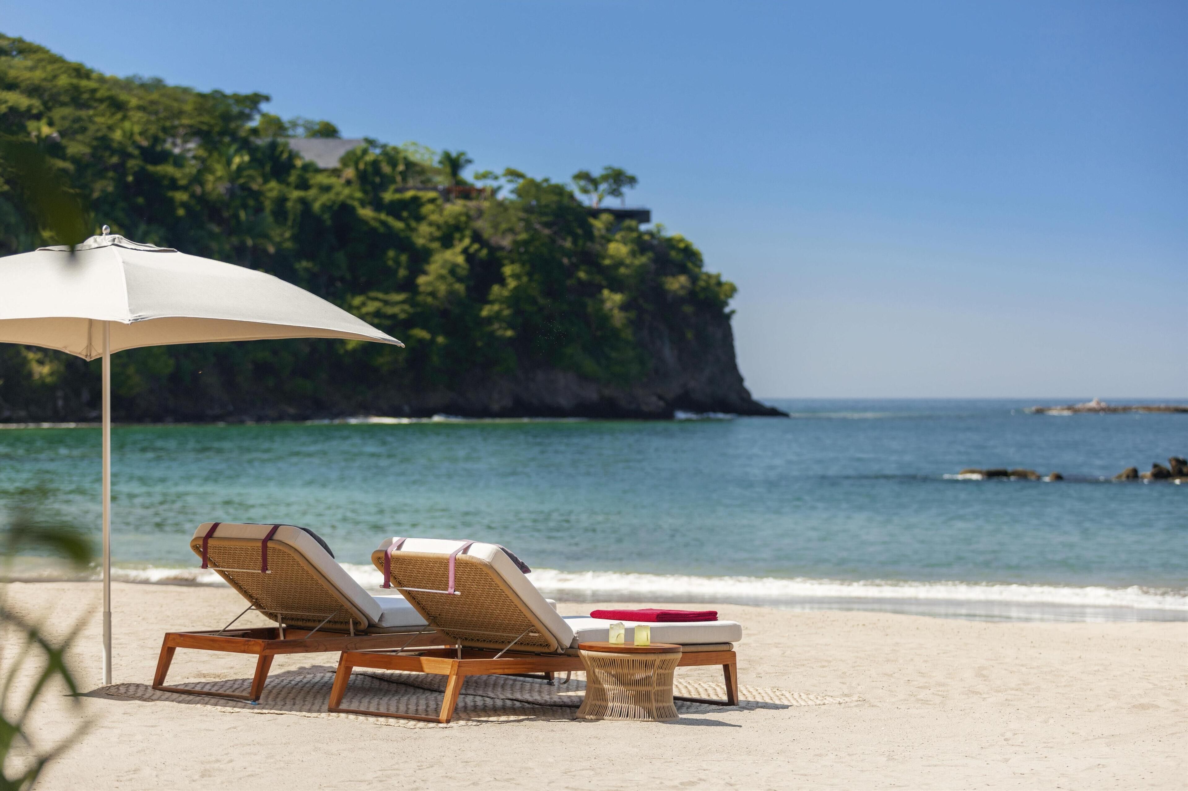 Private beach, white sand, free beach shuttle, free beach cabanas