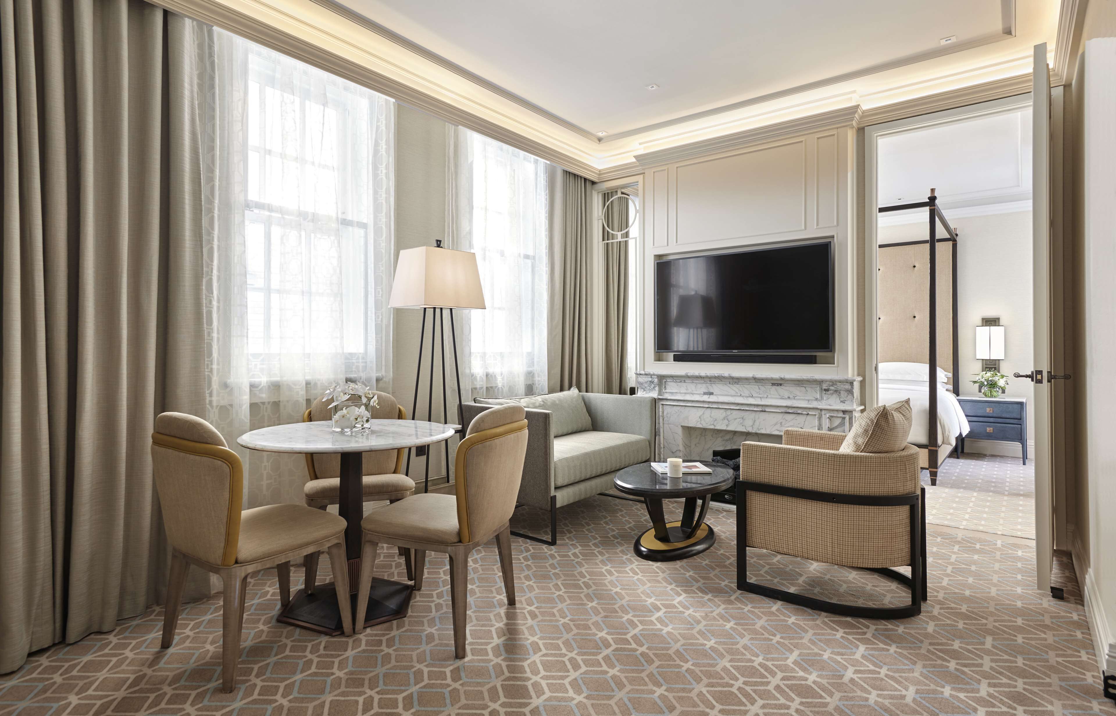 Suite, 1 Katil Raja (King) (Sherlock Suite) | Cadar kapas Mesir, peralatan tempat tidur premium 