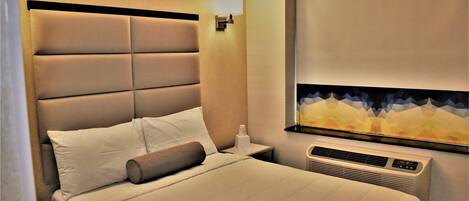 Chambre Deluxe double | 1 chambre, systĂšme dâinsonorisation, Wi-Fi, literie fournie