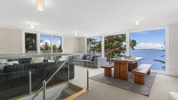 Luxury House, 5 Bedrooms, Ocean View | Living area | Flat-screen TV, DVD player