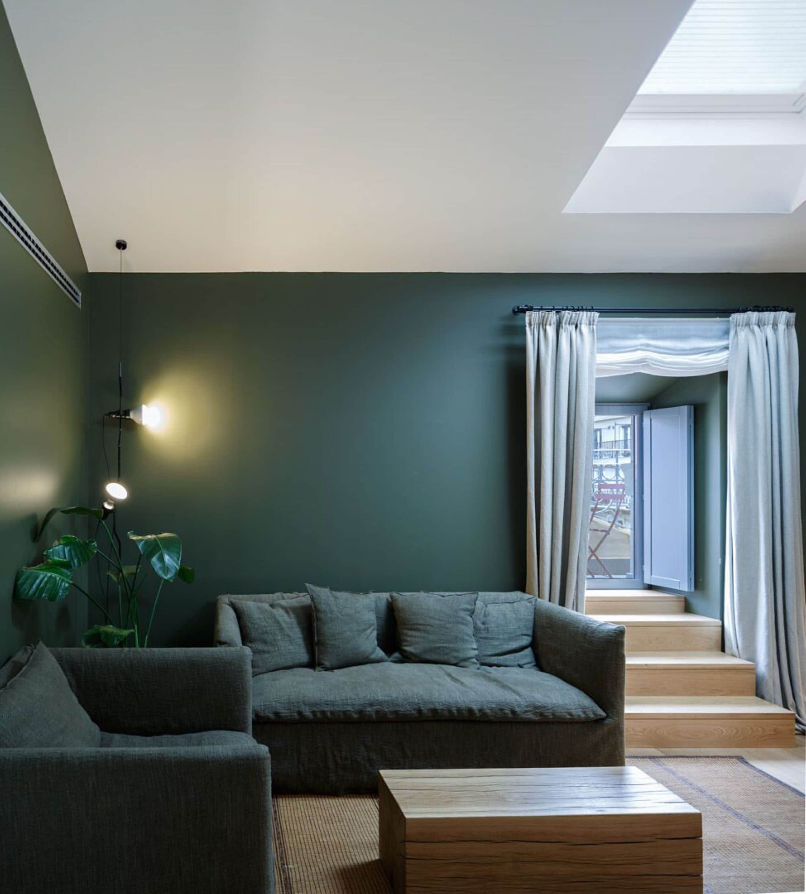 premium penthouse | living room | 43-inch tv with digital channels, netflix, streaming services