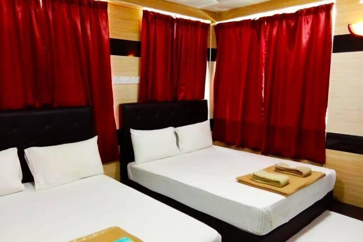 Desk, blackout curtains, iron/ironing board, free WiFi
