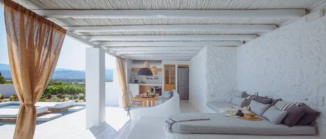 Luxury Villa, 3 Bedrooms | Living area | Flat-screen TV