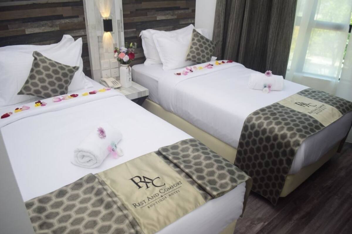 Deluxe Twin Room | Desk, blackout curtains, soundproofing, iron/ironing board (on request)