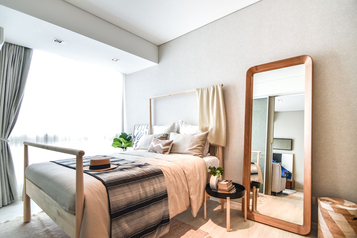 1-Bedroom Deluxe Apartment with Partial Sea View | 이집트산 면 시트, 고급 침구, 메모리폼 침대, 객실 내 금고