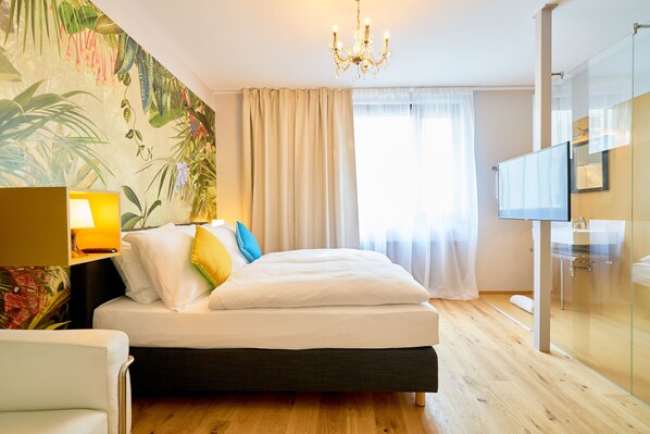 Superior-Studiosuite (Olive) | Kostenlose Minibar, individuell dekoriert, individuell eingerichtet