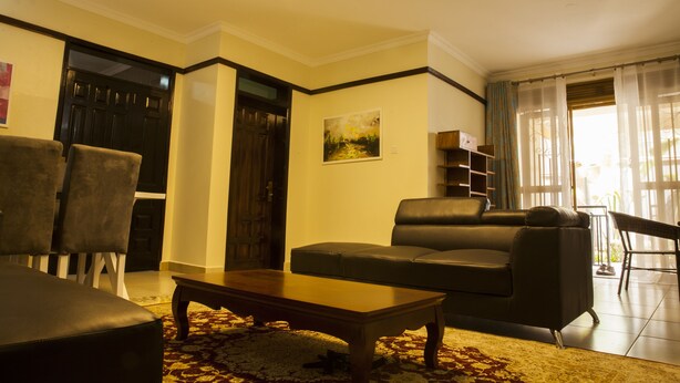 Living area - Three Bedroom art themed apartment (Mukono)