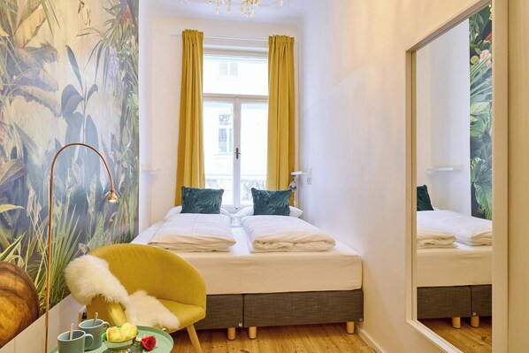 Apartamento superior, sacada (Koi) | 3 quartos, roupas de cama premium, edredons de pluma, frigobar