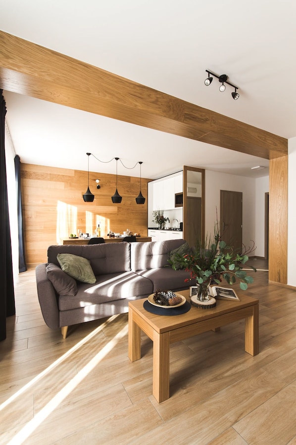 Appartement Confort, cheminée | Coin séjour