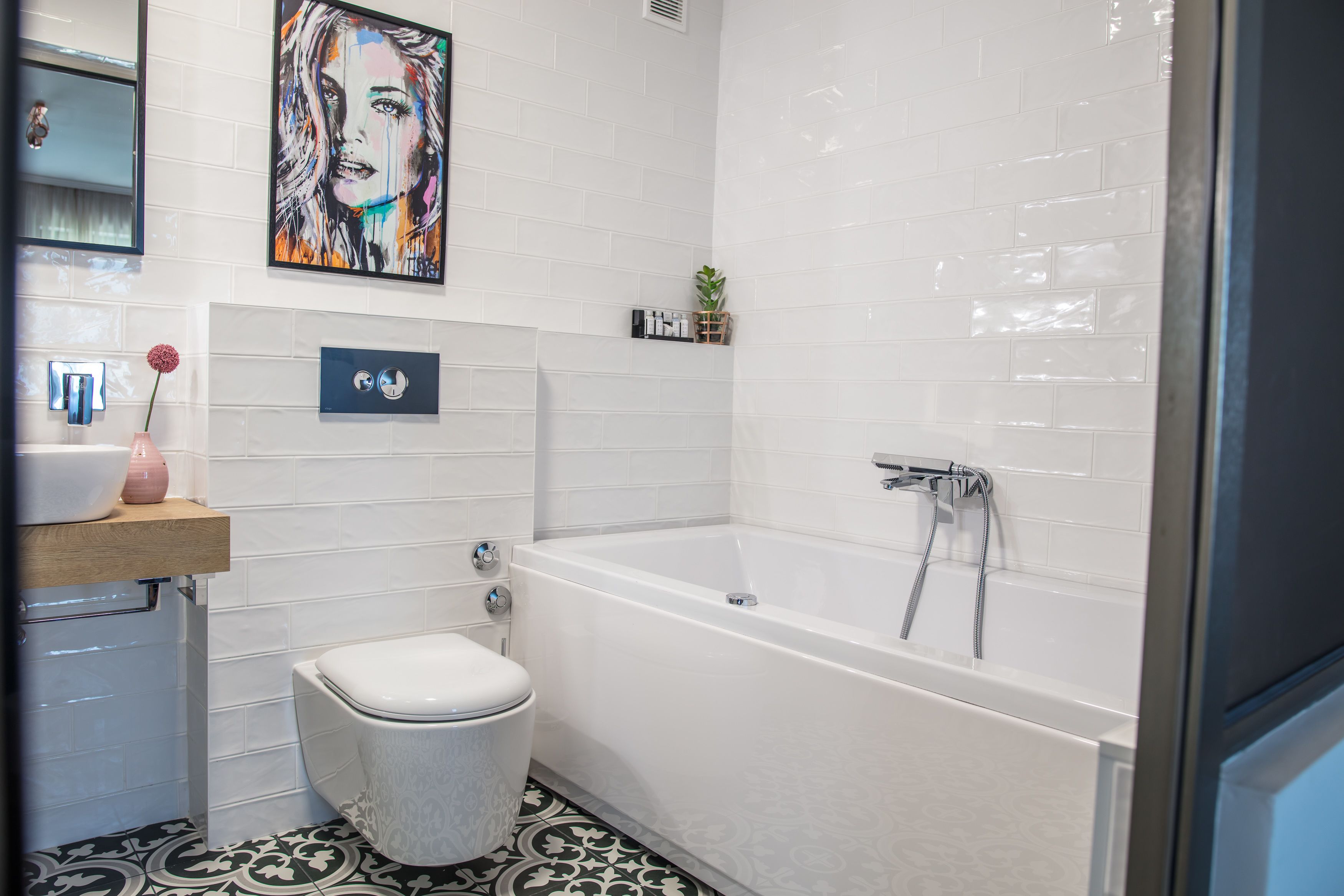 free toiletries, hair dryer, towels