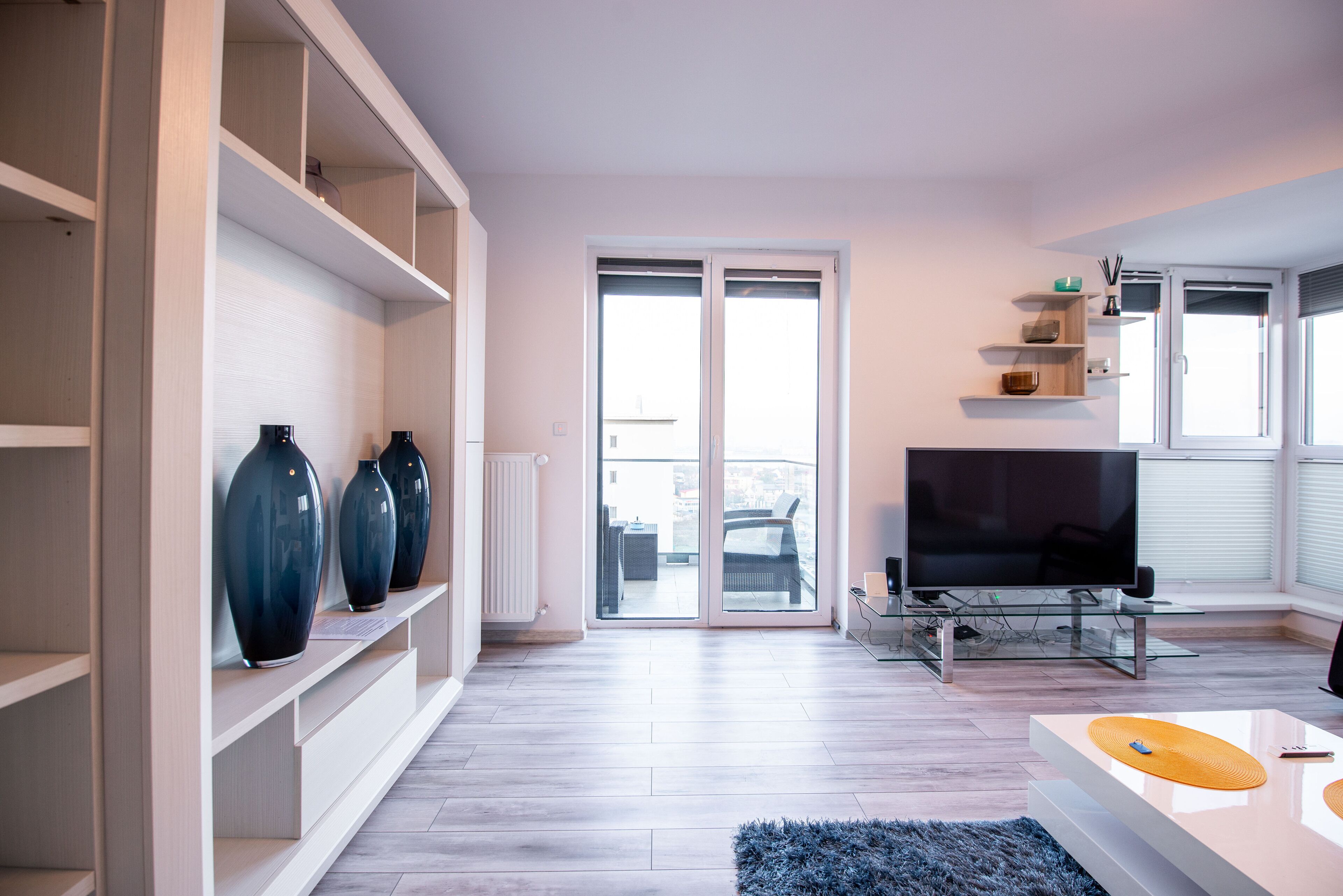 Presidential Suite, 1 Bedroom, Balcony | Living area | 51-inch LED TV with satellite channels, TV