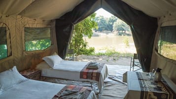 Tent | Desk, bed sheets