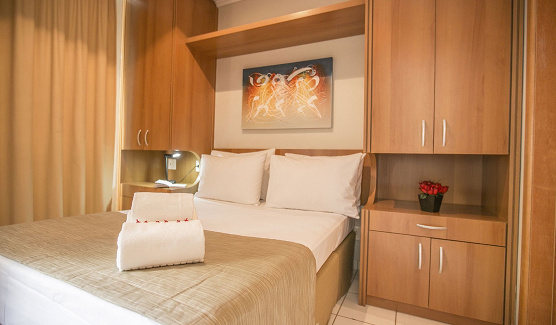 Desk, blackout drapes, free WiFi, bed sheets