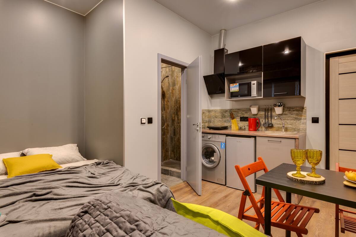 Individually decorated, desk, soundproofing, iron/ironing board