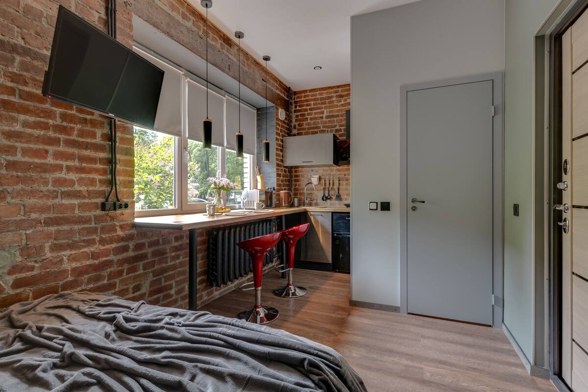 Individually decorated, desk, soundproofing, iron/ironing board