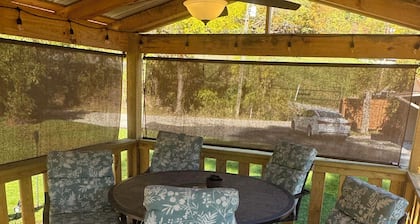 Log Cabin in the Field