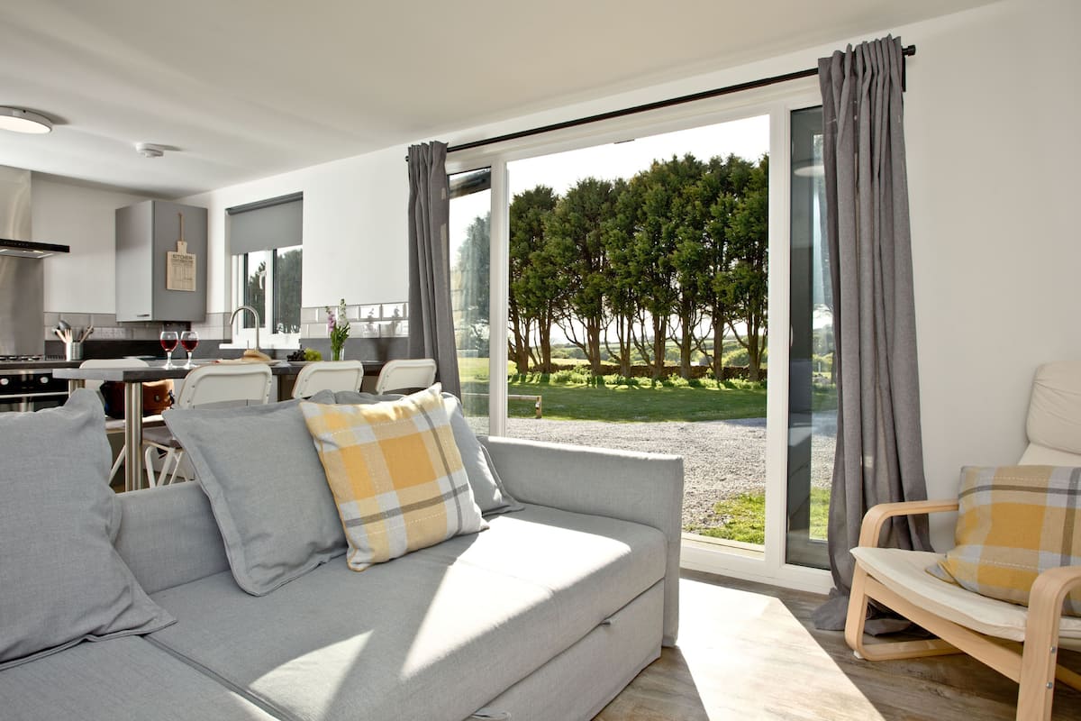 Wheal Rose Lodge- Beautifully Fitted, Helston | Living area | Flat-screen TV