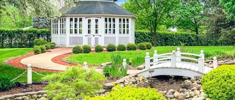 Outdoor wedding area