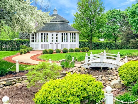 Outdoor wedding area. Biddle Point Inn & Event Venue