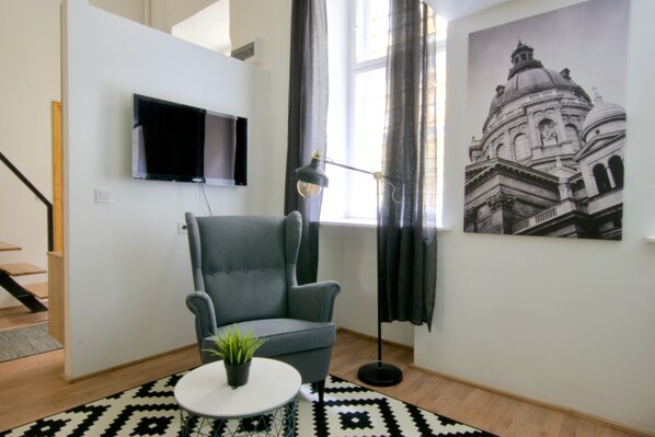 Apartment, 3 Bedrooms | Living area - Standard Apartment by Hi5 - Teréz 29. (Budapest)